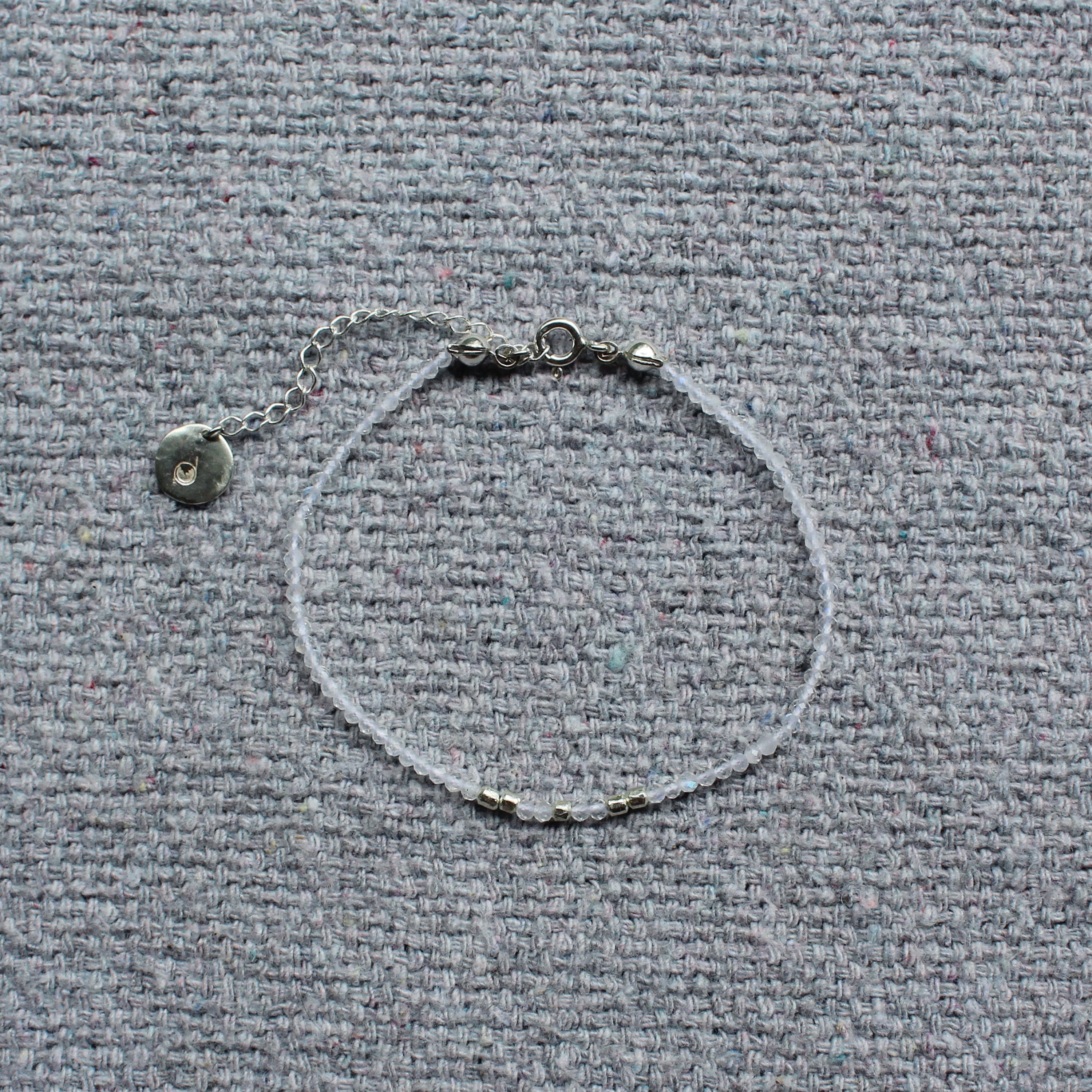 Pulseira Pedra da Lua Branca