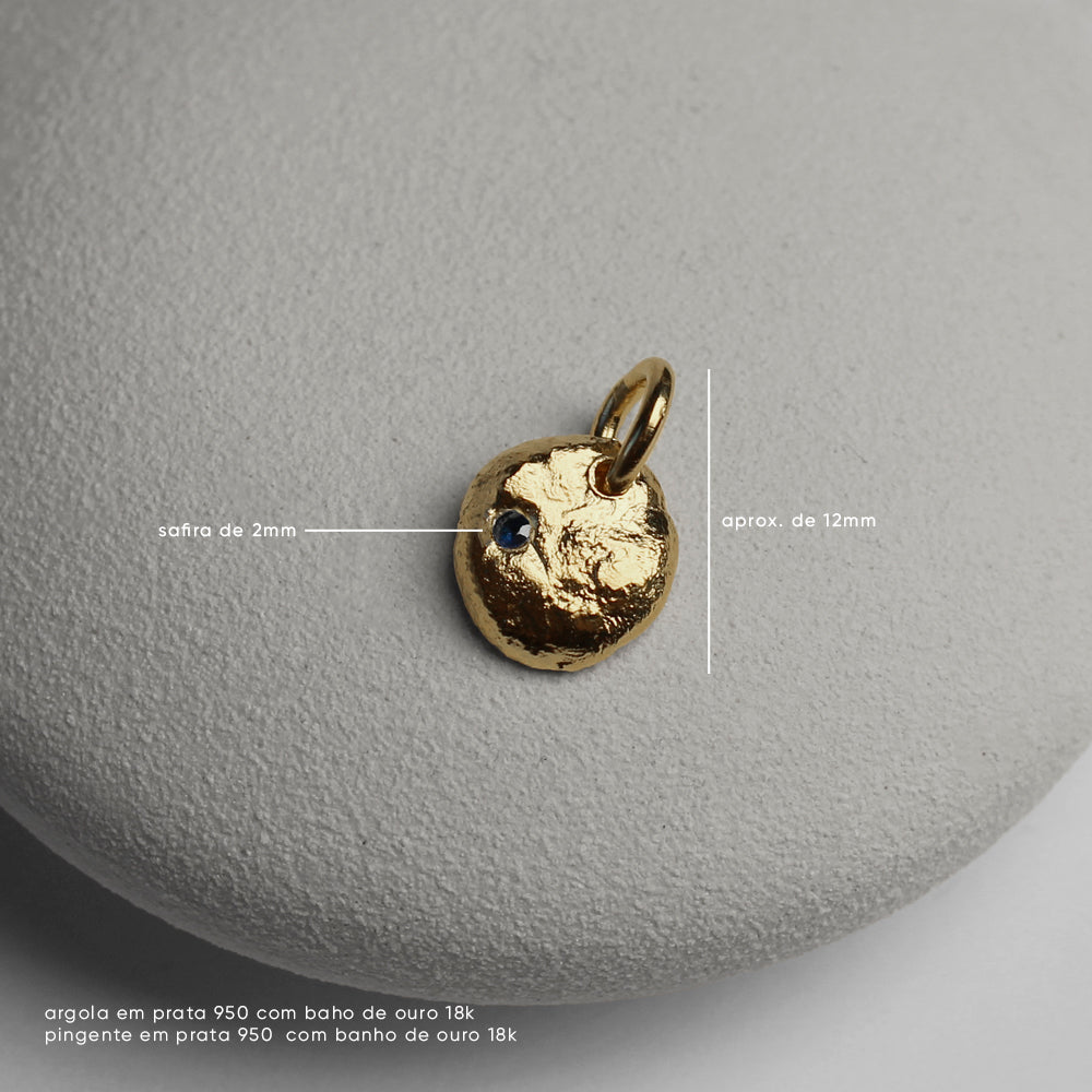 Pingente Treasure Golden Safira