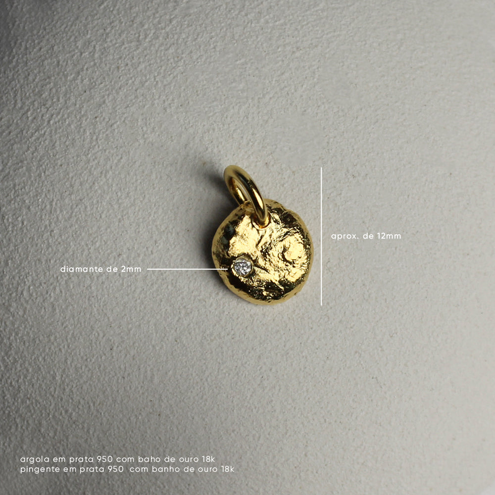 Pingente Treasure Golden Diamante