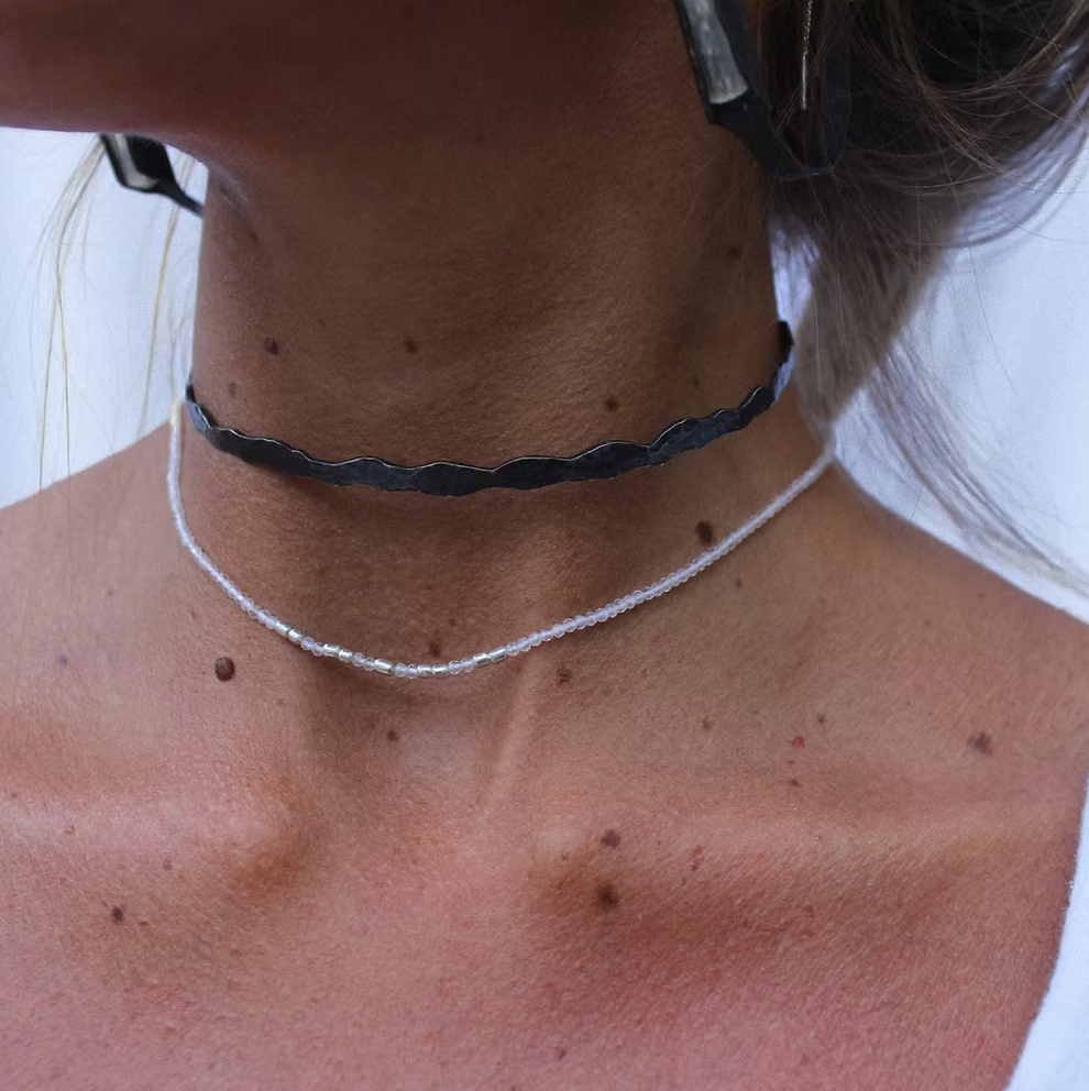 Colar Pedra da Lua Branca