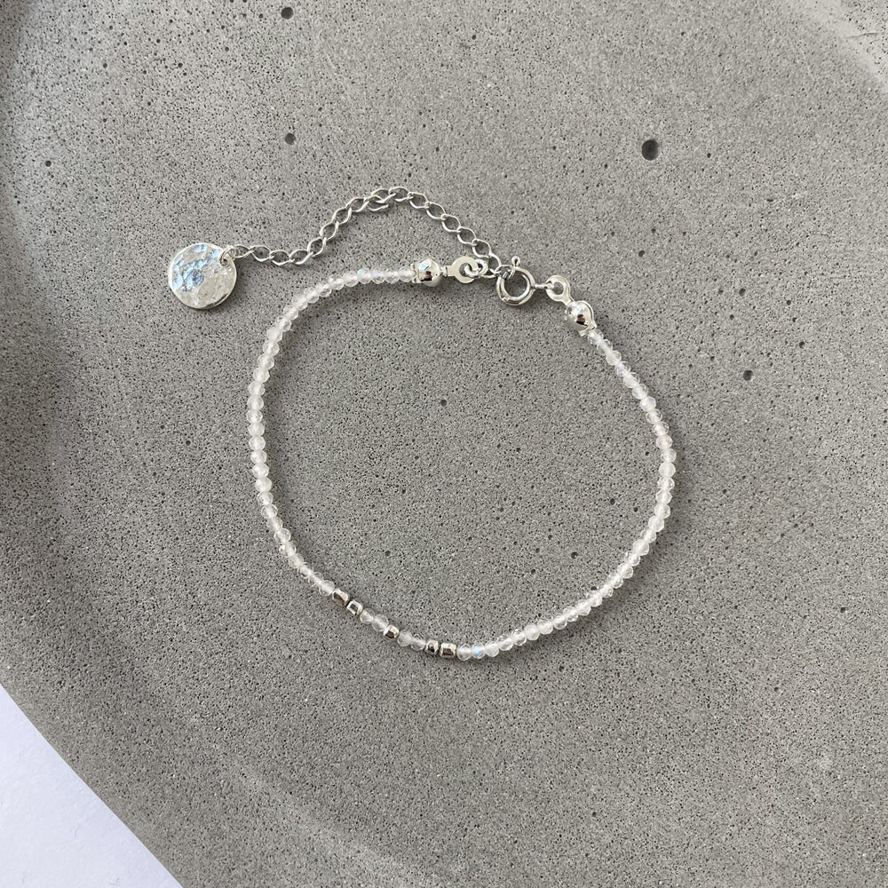 Pulseira Pedra da Lua Branca