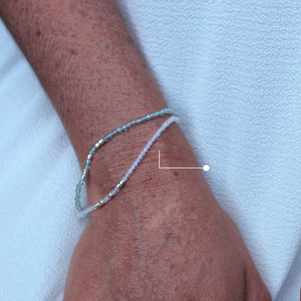 Pulseira Pedra da Lua Branca